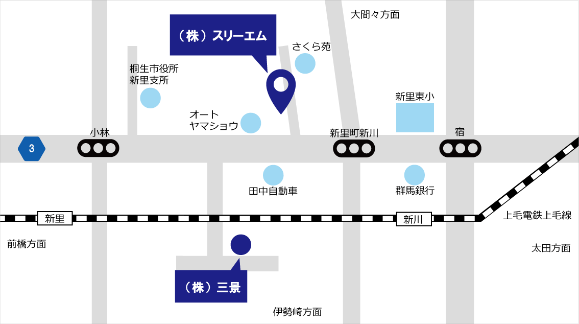 株式会社スリーエム　周辺詳細地図